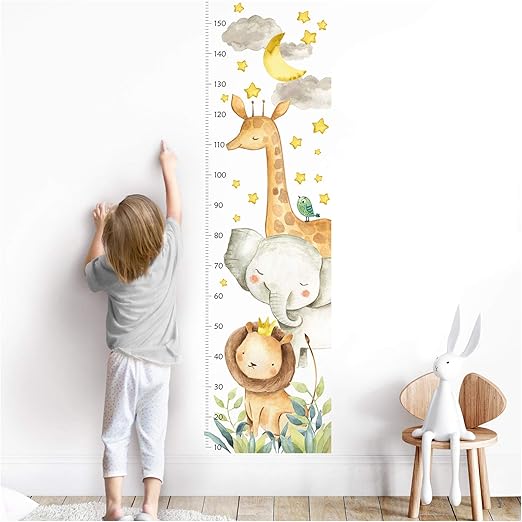 Little Deco Wandaufkleber Kinderzimmer Junge Madchen Messlatte 150cm Lowe Elefant Giraffe Tiere Wandtattoo Kinder Wandsticker Aufkleber Dekoration Dl356 Amazon De Kuche Haushalt