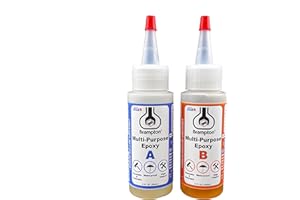 BRAMPTON TECHNOLOGY, LTD. Brampton Multi-Purpose Epoxy, Quick 30-Minute Set, Waterproof 2-Part Epoxy Glue Kit for Tile, Metal, Ceramic, Glass, Wood, Stone, Strong Bonding, Sandable, Paintable Resin, Easy 1:1 Mix, 4 oz