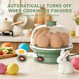 Macook Egg Cooker & Steamer 7 Egg Capacity 350W Green with Tray view 7