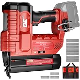 DeForce 18GA Cordless Brad Nailer, 2" Nail Gun for Milwaukee 18V Battery, 2 in 1 Electric Stapler, 2026 Upgraded Tool-Free Jam Release, 2 Firing Modes, Adjustable Depth, 1000pcs Nails(No Battery)