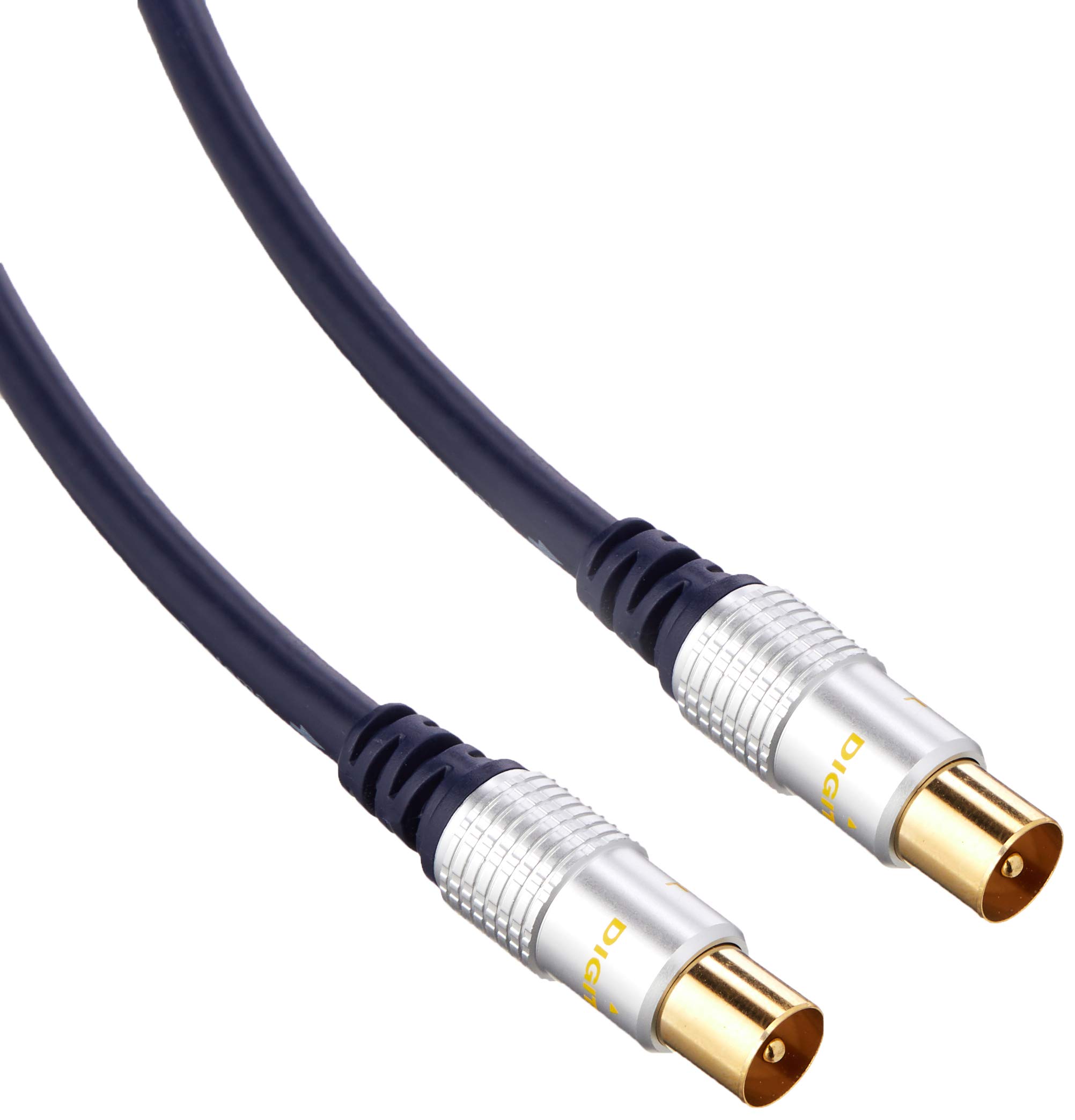 Pro Signal PSG02711 HQ Fly Lead, Coaxial Male to Male, 3m, Black