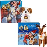Elf on the Shelf Elf Pets 2-Pack: Reindeer &amp; St. Bernard Plush, Storybooks | Christmas plush toy bundle, 2 Elf Pets with storybooks, golden heart &amp; barrel charms, adoption certificates, kids ages 3+