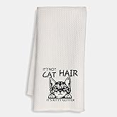 Mancheng-zi Cat Kitchen Towels, Cat Gifts for Women, Cat Mom Lady Gifts, Cat Hand Towels Dish Towels for Kitchen Bathroom, Cat Gifts for Cat Lovers, Cat Bathroom Kitchen Decor, 16x24 Inches