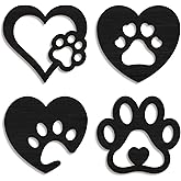Dog Room Decor Paw Prints Wooden Wall Art Dog Lovers Gifts Puppy Decorations Signs for Home Kitchen Bathroom Bedroom