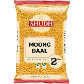 Shudh Moong Dal (Split Mung Beans Without Skin) Lentils 2lbs ~ All Natural | Vegan | Gluten Friendly | Non-Gmo