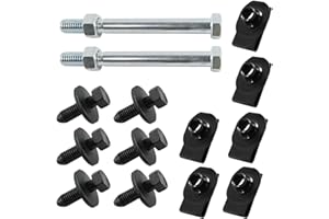 TELFAIR 16Pcs Front Leaf Spring Bracket Mounting Kit with Eye Bolts & J-Clips Compatible with 1967-1981 Camaro Nova Pontiac Firebird