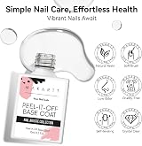Makartt Peelable Base Coat 15ML Clear Gel Nail Coat with 2 Wooden Sticks view 6