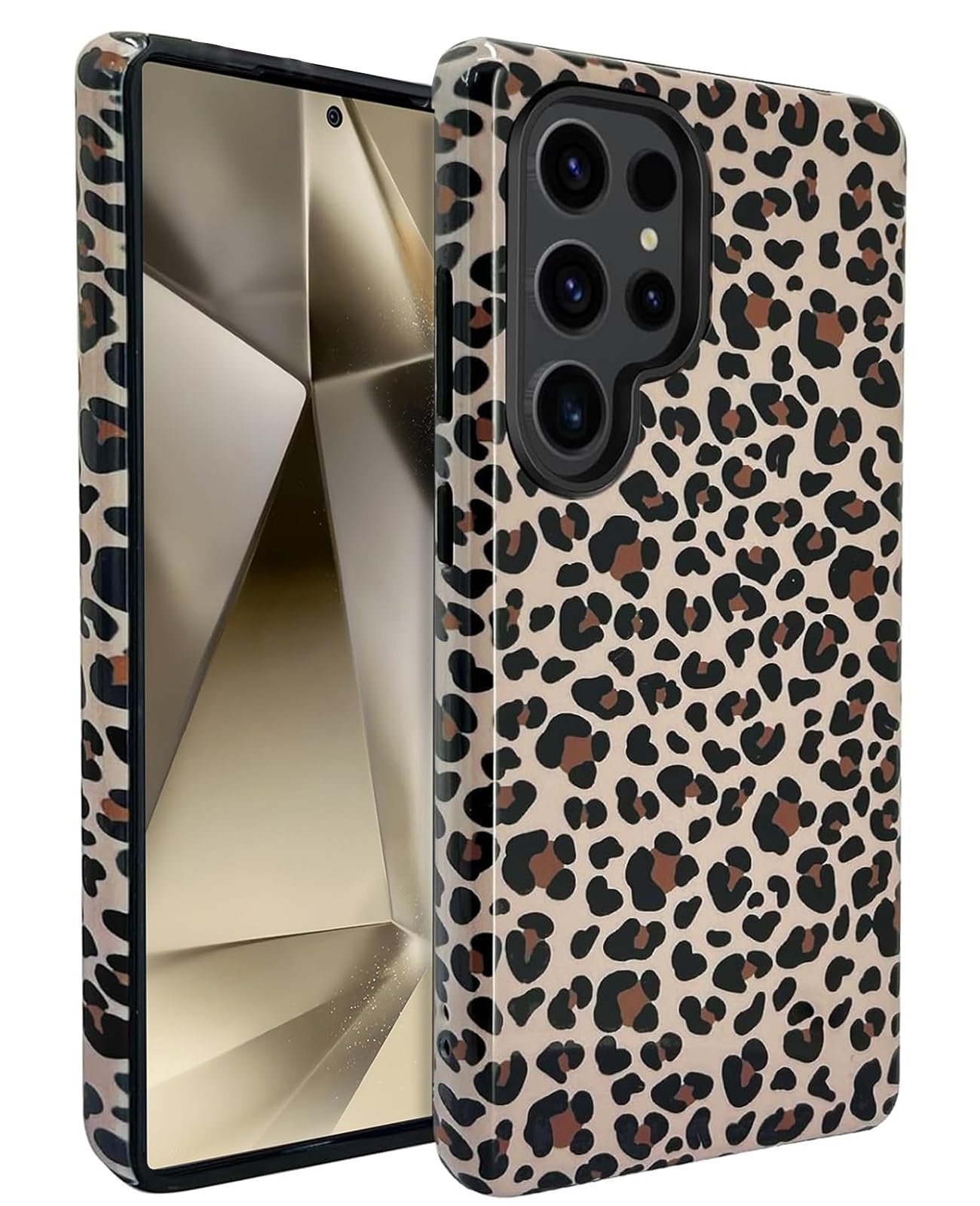 Photo 1 of J.west Compatible with Samsung Galaxy S25 Ultra Case,Dual-Layer Animal Leopard Hybrid Cover for Girls Women Aesthetic Protective Phone Cases for Samsung Galaxy S25 Ultra 6.9 inch Cheetah