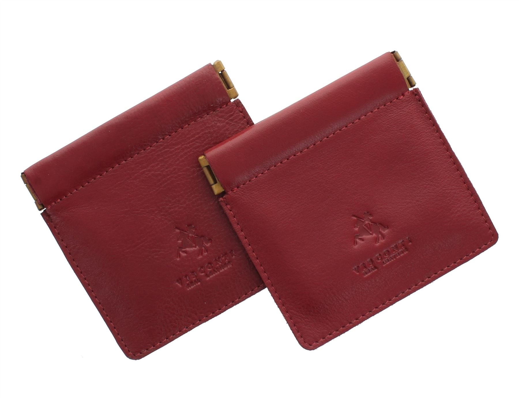 Pack of 2 Visconti Leather Snap Top Purses CP7 Red