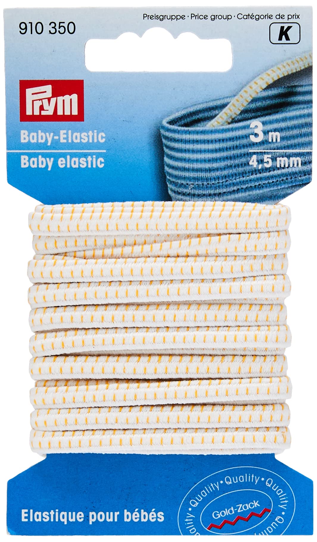 Prym - Baby White (4.5mm) Elastic - 1 Unit