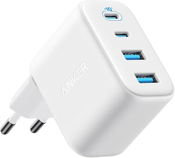 Anker Zolo 50W USB C Ladegerät, 4-Port Netzteil mit 2 USB-C und 2 USB-A, Kompaktes Schnellladegerät Für iPhone 17 Pro Max/16/15/14/13-Serie, iPad, Pixel, Galaxy, MacBook (ohne Kabel)