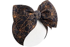 ONENINEDREAM Halloween Hair Headbands Baby Bows Spider Headband Newborn Bows Hair Accessories for Girls Bows for Toddler Girls Black Halloween Baby Headband