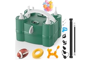 LOOLAA Balloon Pump 4-in-1 Electric Balloon Inflator with Triple Inflating Ports for All Balloons Air Filler Machine for Sports Balls Inflator Deflator for Inflatables