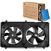 PHILTOP 620225 Radiator Cooling Fan Assembly for 2003-2007 Accord 2.4L | Replace # 620225, 19015RAAA01, 19030RAAA01, 38616RAAA01, 38611RAAA01, 19020PND003