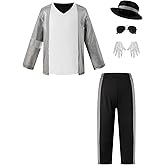 QIKUBI Kids Dance Star Costume Halloween Boys 80s 90s Pop Stage Cosplay Costumes