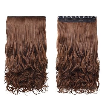 Amazon Com Reecho 18 1 Pack 3 4 Full Head Curly Wavy Clips In