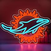 Football Neon Sign for Wall Decor Football Led Neon Light for Man Cave Birthday Gifts for Rugby Fans Dimmable Ice Blue Light Sign for Party Club Bar Dorm Size16.1 * 12inch(ZYLD118)