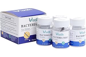 Viotiin 4 Pack E. Coli & Coliform Bacteria Water Test Kit - EPA Approved Water Quality Test for Well, Tap, Pool, Lake, and Drinking Water