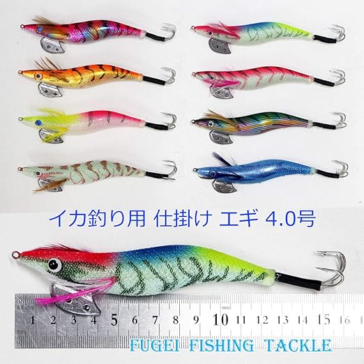 Amazon 4 0号 タコ釣り エギ 8種 8本セット エギング 仕掛け 0takoegi40hｒｄ8 風迎 Fugei ルアー