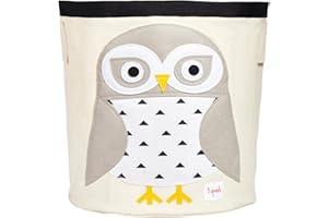 3 Sprouts Kids Large Toy Storage Basket - Cotton Canvas Basket with Handles for Toy Basket Storage, Panier Rangement Jouet - 