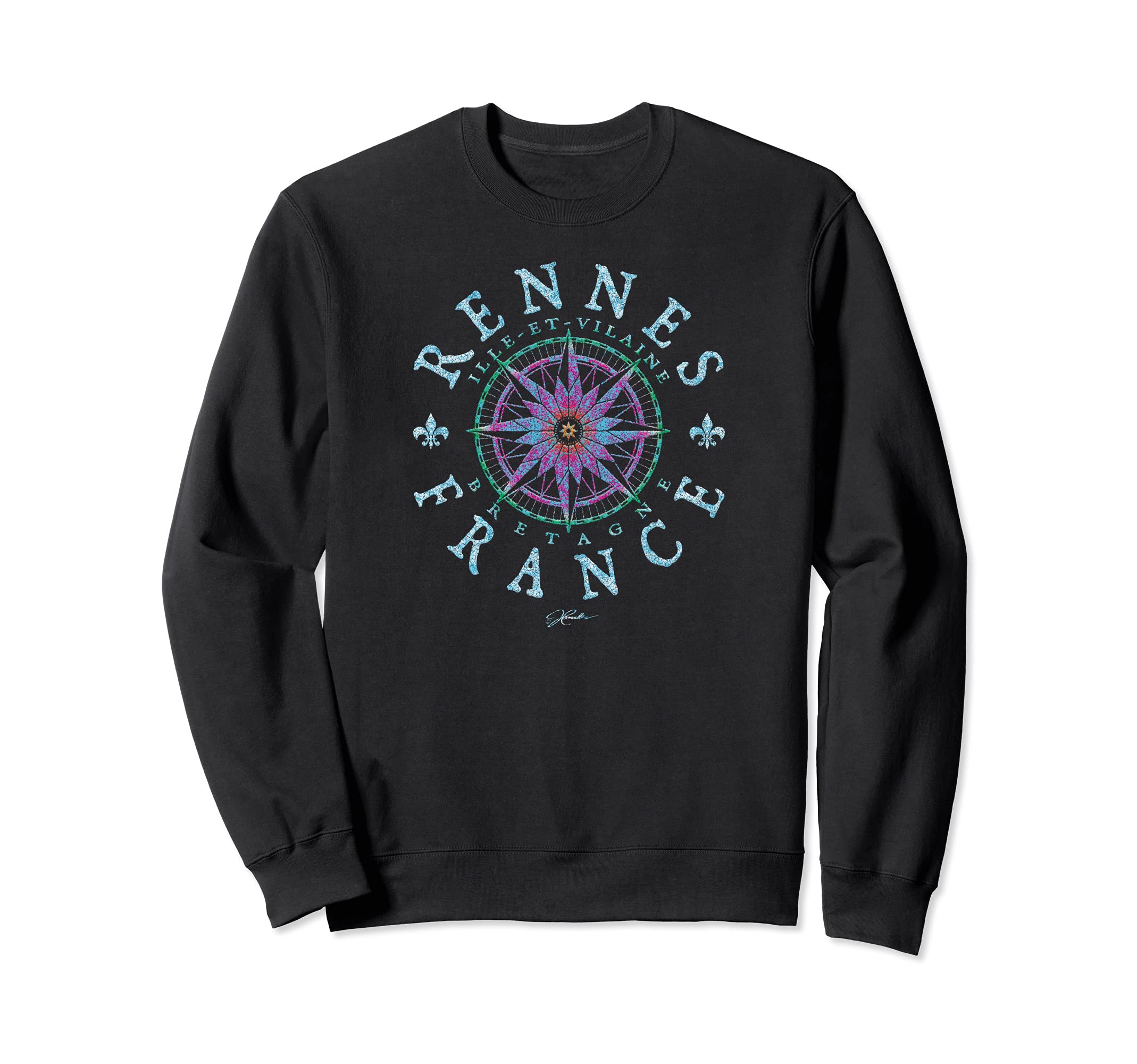 JCombs: Rennes, Brittany, France, Compass Rose Sweatshirt
