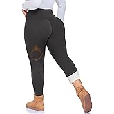 FULLSOFT Plus Size Fleece Lined Leggings Women-High Waist Warm Thick Leggings Winter Thermal Yoga Pants for Snow Cold