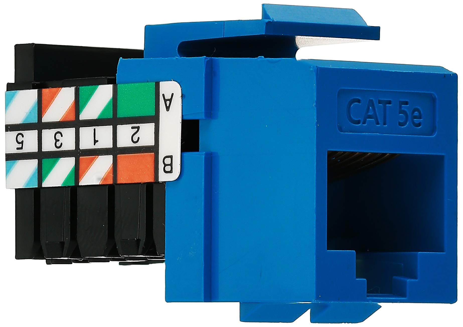 Leviton 5G108-AL5 Cat 5e 8-Wire QuickPort Adaptor Jack, Blue, 10-Pack — image 1