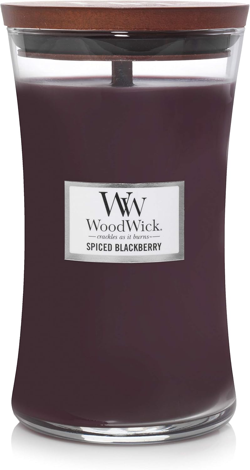 WoodWick Large Hourglass Scented Candle, Spiced Blackberry