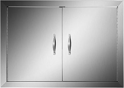 Amazon Com Mophorn Bbq Access Door 28w X 19h Inch Double Bbq Door Stainless Steel Outdoor Kitchen Doors For Bbq Island Grill Station Outside Cabinet Home Improvement