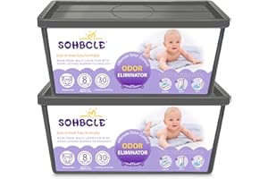 SOHBCLE Refills Compatible with Genie Easy Roll Signature Diaper Pail and Platinum Diaper Pail, 60 Bags Hold up to 2800 Newborn Diapers, Extra Thickness Powerful Odor Eliminate, Fresh Fragrance Easy to Use