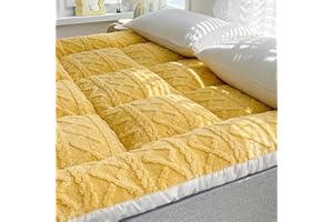 2 Inch Mattress Pad Twin Queen King High-Density Fiber Thick Mattress Topper Embossed Taffeta Fabric Ventilated Design Bed To