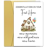 Qiyepbro Housewarming Card, First Home Card for Homeowners, New House Gifts for Woman Men, Congratulations on Your New Home