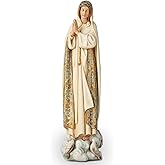 BC Catholic Our Lady of Fatima Statues, Blessed Virgin Mary Figurine for Altar, Holy Mother Madonna 12" H, Religious Gift to Mom, Classical Renaissance Sculpture by Buildclassic