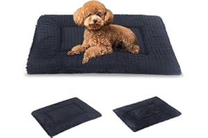 BVAGSS Dog Bed Mat,Reversible Dog Crate Pad, Memory Foam Dog Beds, Soft Warm Pet Cushion for Small Medium Dogs, Washable Pet 