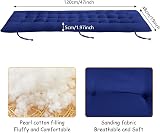 PLULON Blue Garden Bench Cushion 120x48cm 2/3 Seater Pillowy Seat Pad view 2