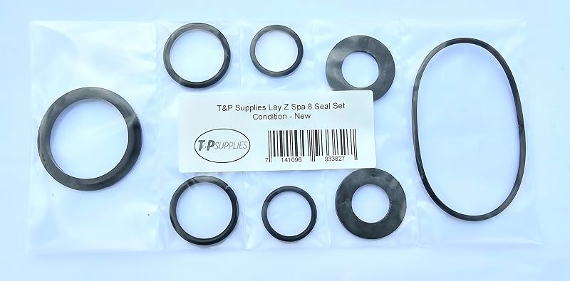 Lay Z Spa Rubber Seal Set A B/C + Pump O Rings 8 Seals Fits Airjet