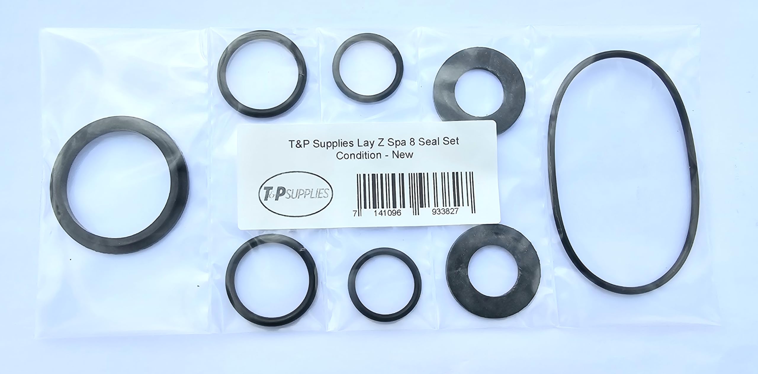 Lay Z Lazy Spa Rubber Seal Set A + B/C plus Pump O Rings - 8 seals - Fits Airjet models