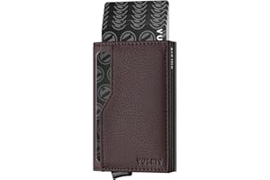 VULKIT Card Holder Wallet with Double ID Windows RFID Blocking Pop Up Wallet Minimalist Design for 12 Cards