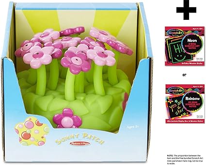 melissa & doug sunny patch pretty petals flower sprinkler toy with hose attachment