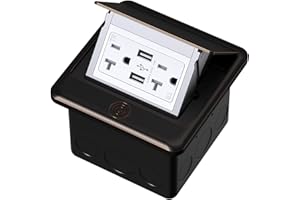 KYHSHJ Professional Pop-up Floor Power Outlet Box with USB 5V/4.8A Socket, 20 Amps Interference-Resistant Socket, Corrosion-R