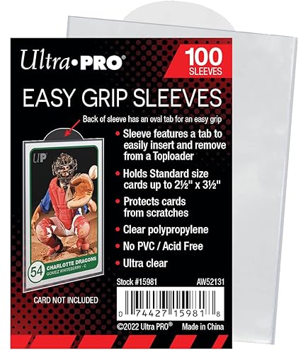 ultra pro 2-1/2 x 3-1/2 soft card sleeves 100ct pack Amazon.com: Ultra Pro 2-1/2