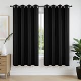 Joydeco Blackout Curtains 63 Inch 2 Panels Thermal Grommet Room Darkening