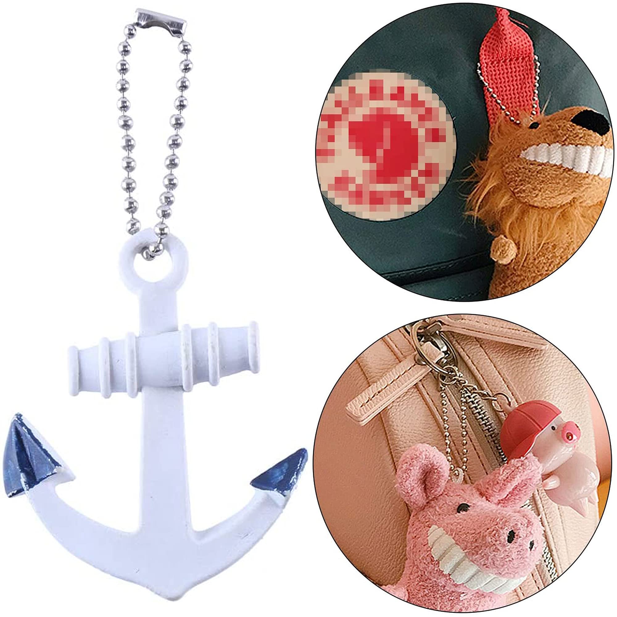 H&W 100pcs 4 inch Bead Chains Connector Clasp, Stainless Steel Ball Chain Keychain Tag Key Rings,1/10 inch Diameter Adjustable Antiqued Metal Bead Steel Chain for Jewelry Finding Making Accessories