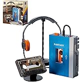 PANTASY Retro Cassette Player Building Set with Cassettes and Headphones | 1970s Portable Tape Player Model with Interchangeable Cassettes, Vintage Music Display D&eacute;cor for Adults