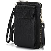 MKF Collection Crossbody Bag for Women Wallet Purse Vegan Leather Multi Pockets Clutch Bag, Wristlet Strap by Mia K