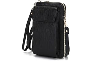 MKF Crossbody Cellphone Handbag for Women Wallet Purse – PU Leather Multi Pockets Clutch Bag, Wristlet Strap