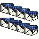 Solar Lights Outdoor, 8 Pack Solar Motion Sensor Light Outdoor 3 Modes, Solar Powered Security Lights, Lumiere Solaire Exteri