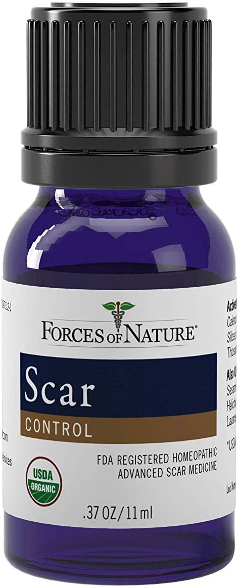 Forces of Nature -Natural, Organic Scar Treatment (11ml) Non GMO, No Chemicals -Reduce Appearance of Scars Associated with Keloids, Surgery, Atrophic Acne, Burns, Hypertrophic Injuries, Stretch Marks: Health & Personal Care