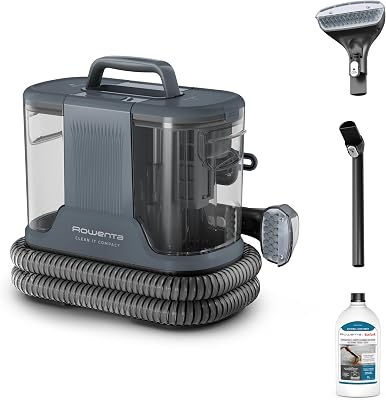 Clean It Fleckenreiniger, tragbarer Multi-Reinigungs-Teppichreiniger, kompaktes Design, ideal für Haustierschmutz, 400 Watt, 1,5-Liter-Frischwassertank, Grau, IN3011F0