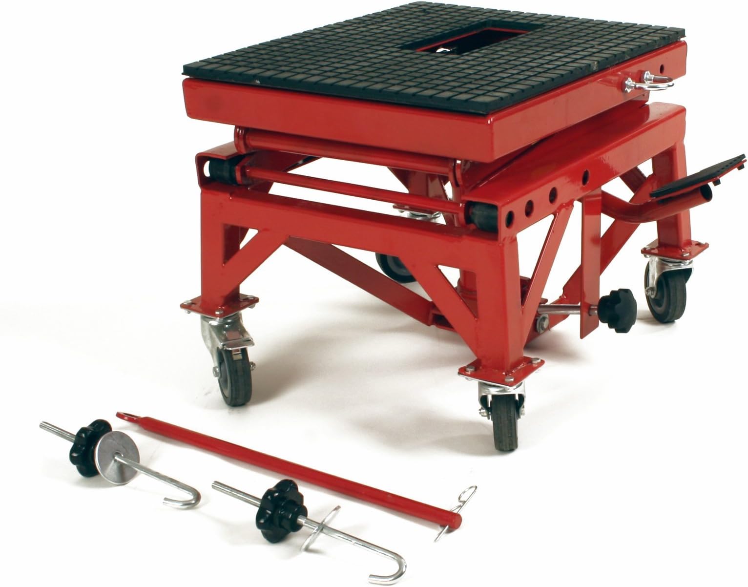 Dragway Tools 300 Lb Motorcycle Dirt Bike Stand Jack Lift Hoist Cart & Wheels